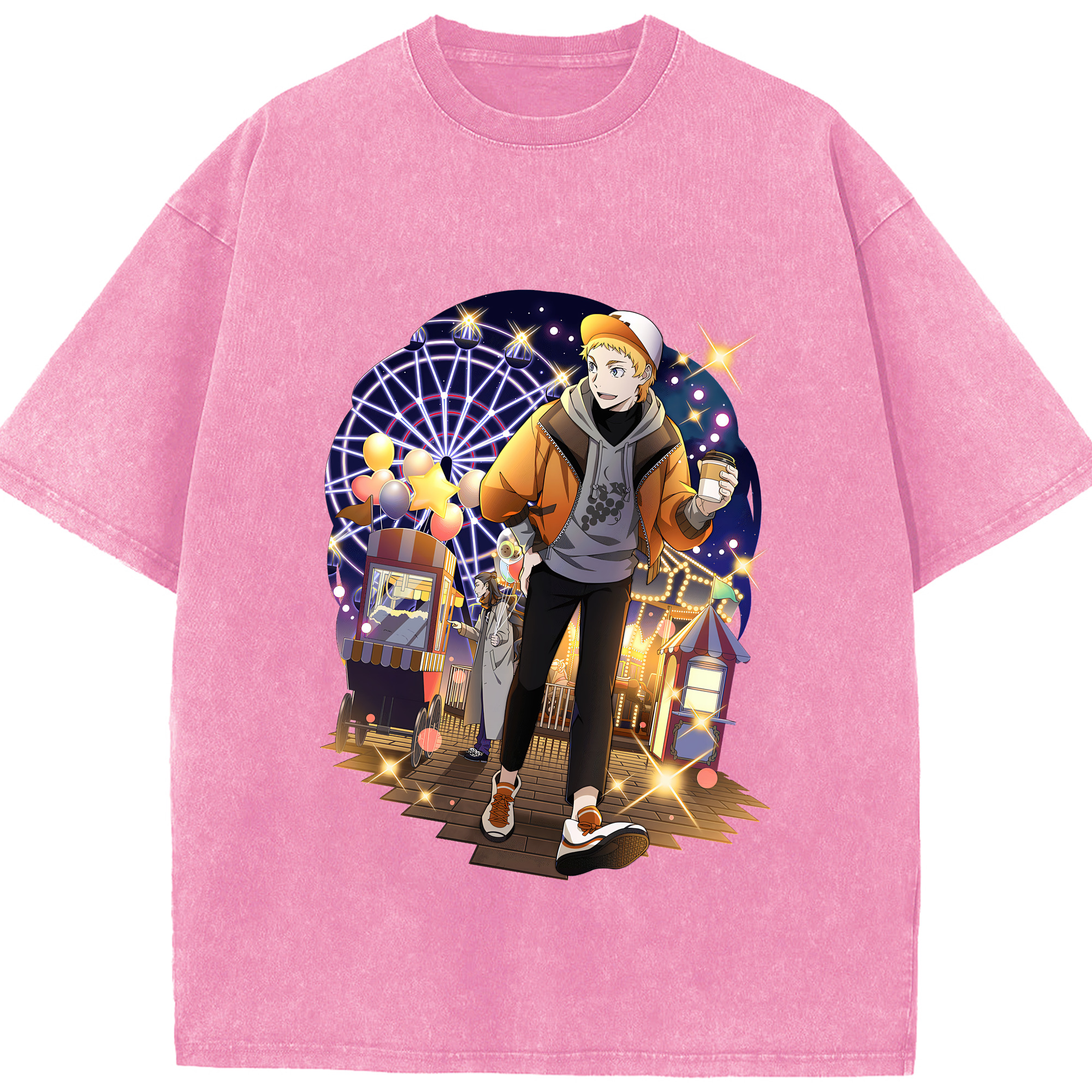 （画像用） 文豪ストレイドッグス Bungo Stray Dogs 綿100% ヴィンテージ風 半袖Tシャツ（フロントプリント）